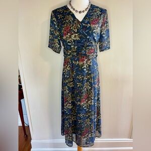 Vintage Orvis Floral Print Maxi Dress